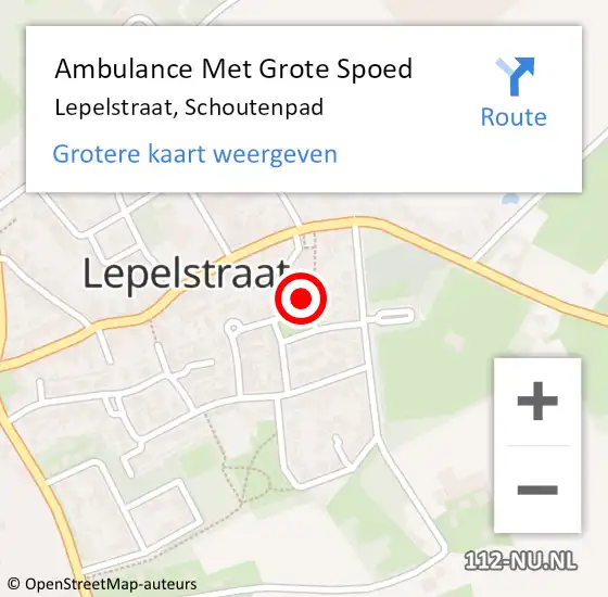 Locatie op kaart van de 112 melding: Ambulance Met Grote Spoed Naar Lepelstraat, Schoutenpad op 3 april 2015 11:17