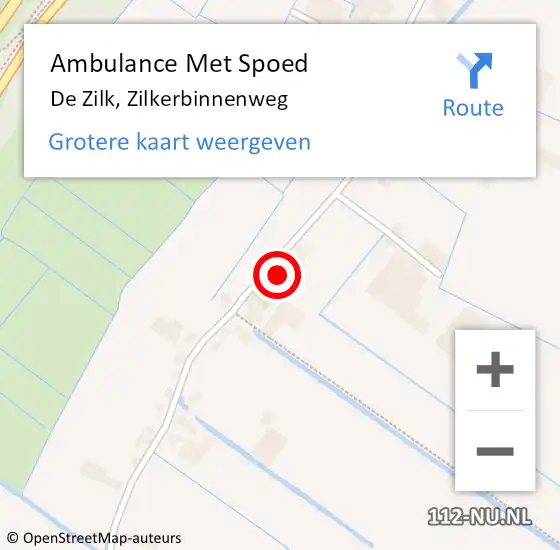 Locatie op kaart van de 112 melding: Ambulance Met Spoed Naar De Zilk, Zilkerbinnenweg op 3 april 2015 20:40