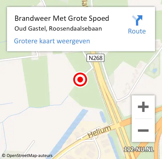 Locatie op kaart van de 112 melding: Brandweer Met Grote Spoed Naar Oud Gastel, Roosendaalsebaan op 4 april 2015 07:16