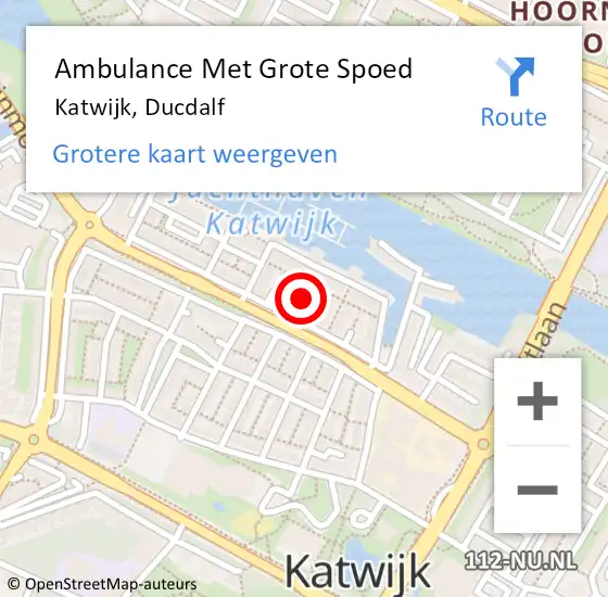 Locatie op kaart van de 112 melding: Ambulance Met Grote Spoed Naar Katwijk, Ducdalf op 5 april 2015 16:10