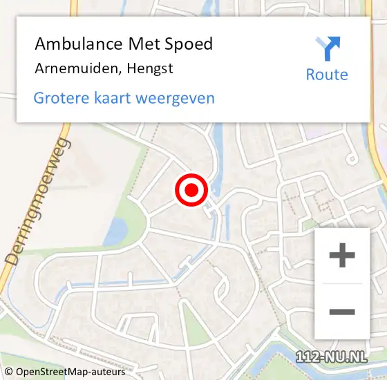 Locatie op kaart van de 112 melding: Ambulance Met Spoed Naar Arnemuiden, Hengst op 5 april 2015 18:46