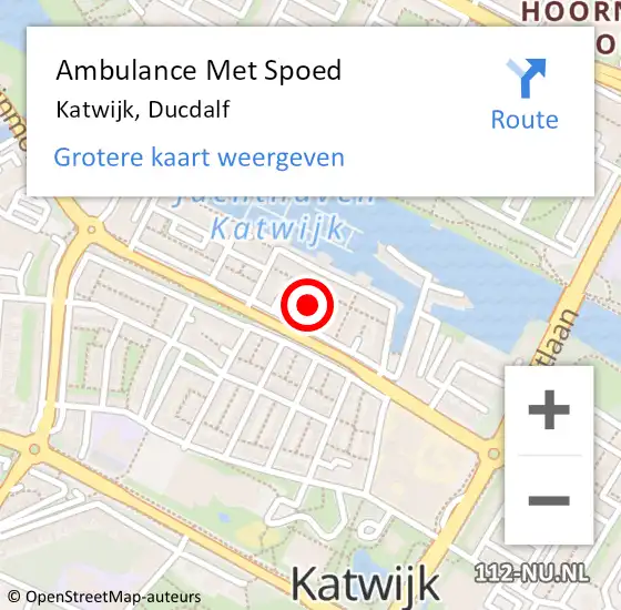 Locatie op kaart van de 112 melding: Ambulance Met Spoed Naar Katwijk, Ducdalf op 6 april 2015 14:47