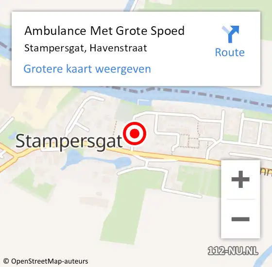 Locatie op kaart van de 112 melding: Ambulance Met Grote Spoed Naar Stampersgat, Havenstraat op 7 april 2015 13:25