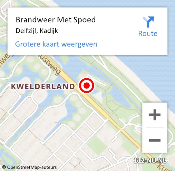 Locatie op kaart van de 112 melding: Brandweer Met Spoed Naar Delfzijl, Kadijk op 7 april 2015 14:37