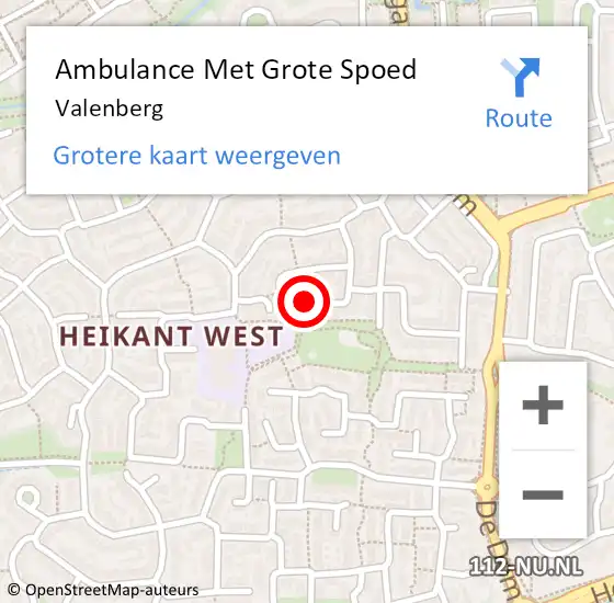 Locatie op kaart van de 112 melding: Ambulance Met Grote Spoed Naar Valenberg op 7 april 2015 15:49