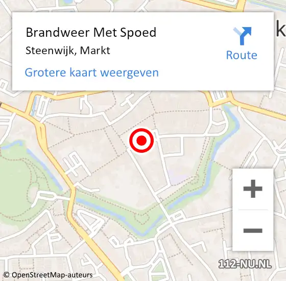 Locatie op kaart van de 112 melding: Brandweer Met Spoed Naar Steenwijk, Markt op 8 april 2015 00:03