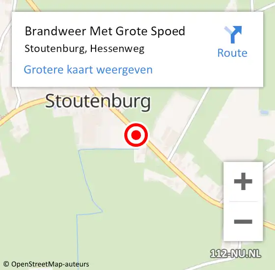 Locatie op kaart van de 112 melding: Brandweer Met Grote Spoed Naar Stoutenburg, Hessenweg op 8 april 2015 03:47