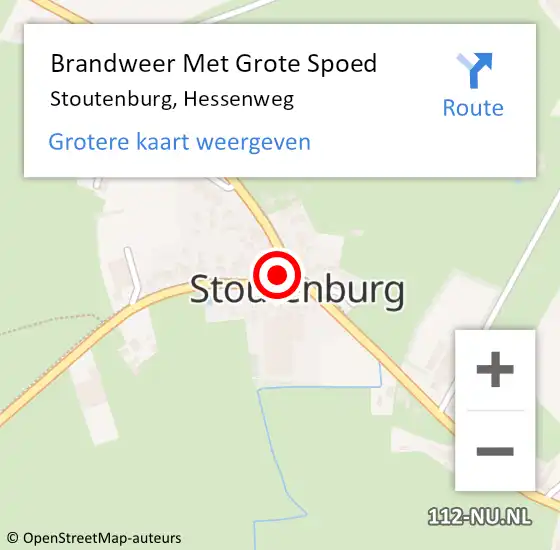 Locatie op kaart van de 112 melding: Brandweer Met Grote Spoed Naar Stoutenburg, Hessenweg op 8 april 2015 03:59