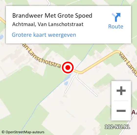 Locatie op kaart van de 112 melding: Brandweer Met Grote Spoed Naar Achtmaal, Van Lanschotstraat op 8 april 2015 15:27