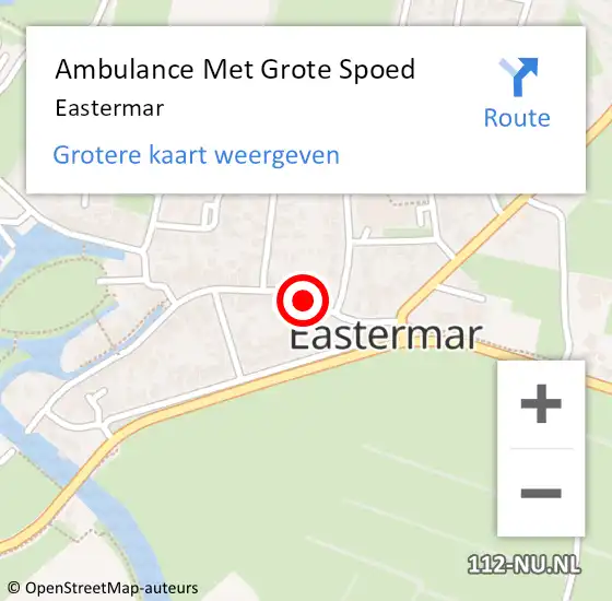 Locatie op kaart van de 112 melding: Ambulance Met Grote Spoed Naar Eastermar op 4 november 2013 13:23