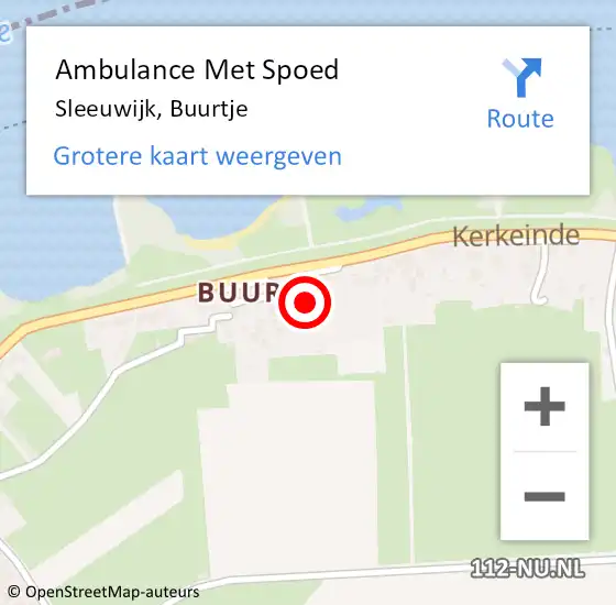 Locatie op kaart van de 112 melding: Ambulance Met Spoed Naar Sleeuwijk, Buurtje op 10 april 2015 06:53