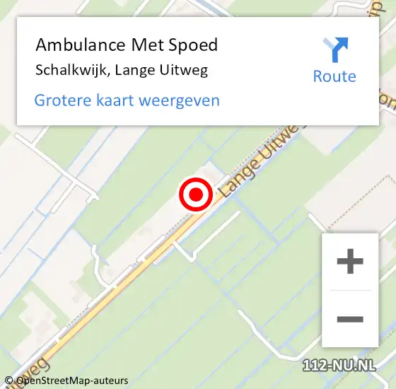 Locatie op kaart van de 112 melding: Ambulance Met Spoed Naar Schalkwijk, Lange Uitweg op 4 november 2013 15:46