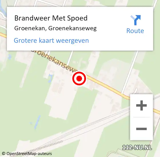 Locatie op kaart van de 112 melding: Brandweer Met Spoed Naar Groenekan, Groenekanseweg op 10 april 2015 12:40