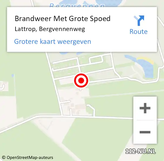 Locatie op kaart van de 112 melding: Brandweer Met Grote Spoed Naar Lattrop, Bergvennenweg op 10 april 2015 16:55