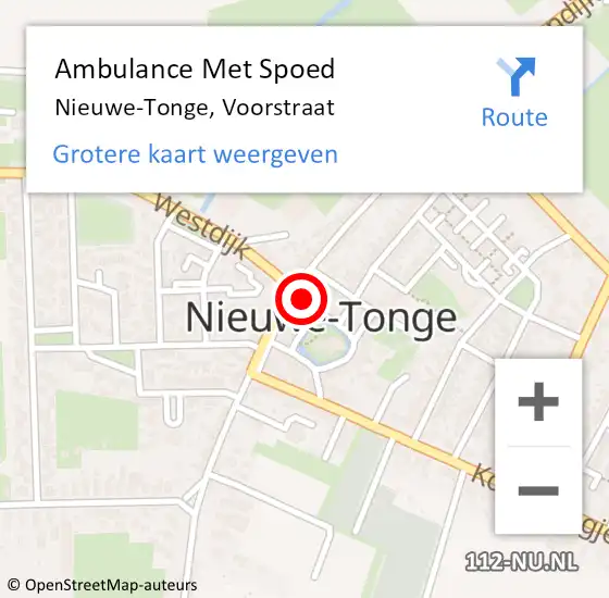 Locatie op kaart van de 112 melding: Ambulance Met Spoed Naar Nieuwe-Tonge, Voorstraat op 10 april 2015 21:32