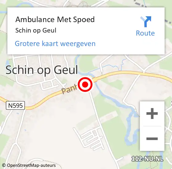 Locatie op kaart van de 112 melding: Ambulance Met Spoed Naar Schin op Geul op 12 april 2015 10:37