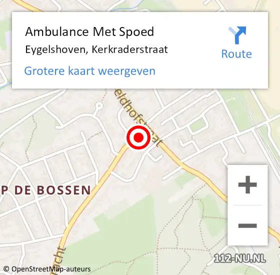 Locatie op kaart van de 112 melding: Ambulance Met Spoed Naar Eygelshoven, Kerkraderstraat op 14 april 2015 11:35