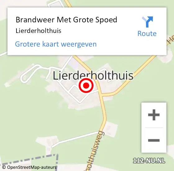 Locatie op kaart van de 112 melding: Brandweer Met Grote Spoed Naar Lierderholthuis op 5 november 2013 05:23