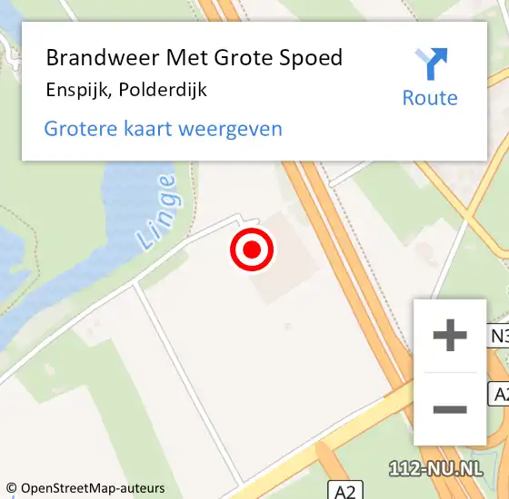 Locatie op kaart van de 112 melding: Brandweer Met Grote Spoed Naar Enspijk, Polderdijk op 5 november 2013 05:46