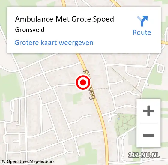 Locatie op kaart van de 112 melding: Ambulance Met Grote Spoed Naar Gronsveld op 15 april 2015 08:30