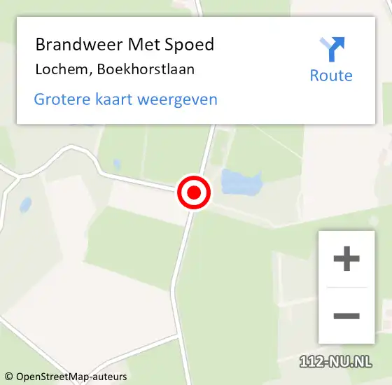 Locatie op kaart van de 112 melding: Brandweer Met Spoed Naar Lochem, Boekhorstlaan op 15 april 2015 13:11