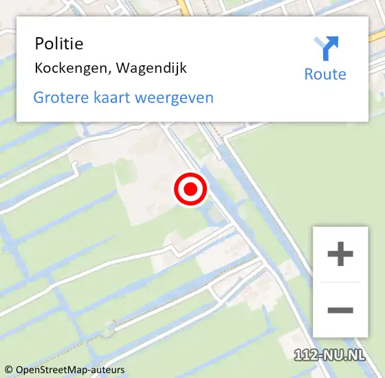 Locatie op kaart van de 112 melding: Politie Kockengen, Wagendijk op 15 april 2015 15:26