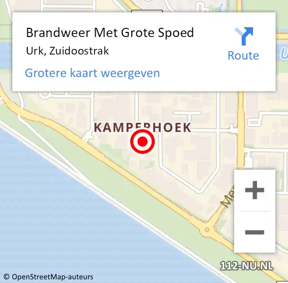 Locatie op kaart van de 112 melding: Brandweer Met Grote Spoed Naar Urk, Zuidoostrak op 11 september 2013 21:01