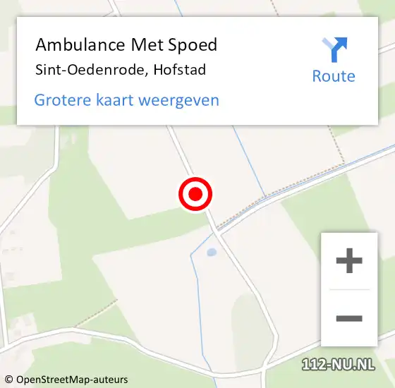 Locatie op kaart van de 112 melding: Ambulance Met Spoed Naar Sint-Oedenrode, Hofstad op 16 april 2015 08:08