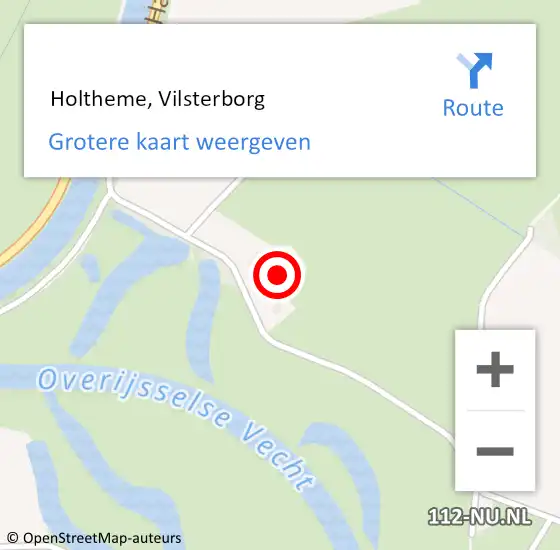 Locatie op kaart van de 112 melding:  Holtheme, Vilsterborg op 16 april 2015 19:19