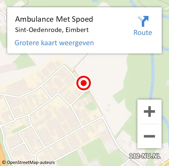 Locatie op kaart van de 112 melding: Ambulance Met Spoed Naar Sint-Oedenrode, Eimbert op 16 april 2015 20:16