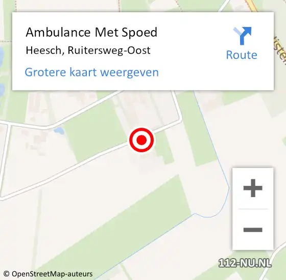 Locatie op kaart van de 112 melding: Ambulance Met Spoed Naar Heesch, Ruitersweg-Oost op 17 april 2015 20:53