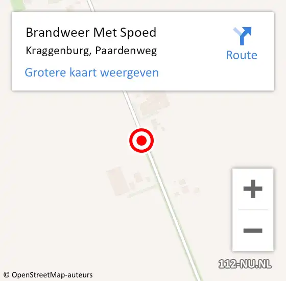 Locatie op kaart van de 112 melding: Brandweer Met Spoed Naar Kraggenburg, Paardenweg op 17 april 2015 21:04