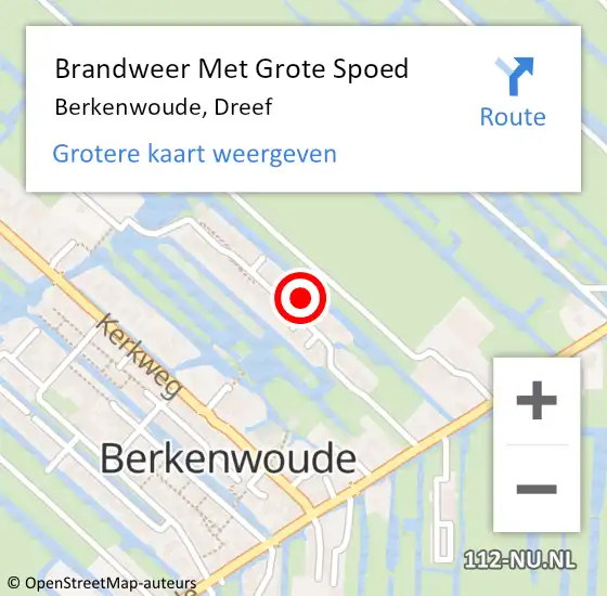 Locatie op kaart van de 112 melding: Brandweer Met Grote Spoed Naar Berkenwoude, Dreef op 18 april 2015 13:51