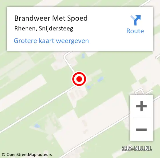 Locatie op kaart van de 112 melding: Brandweer Met Spoed Naar Rhenen, Snijdersteeg op 18 april 2015 21:15