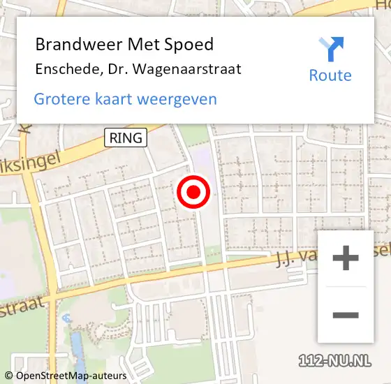 Locatie op kaart van de 112 melding: Brandweer Met Spoed Naar Enschede, Dr. Wagenaarstraat op 18 april 2015 22:12