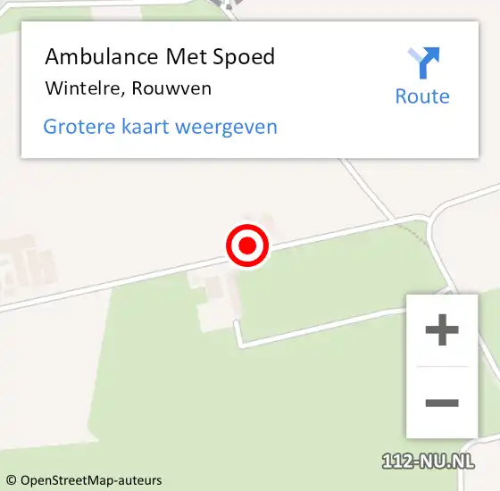 Locatie op kaart van de 112 melding: Ambulance Met Spoed Naar Wintelre, Rouwven op 19 april 2015 16:27