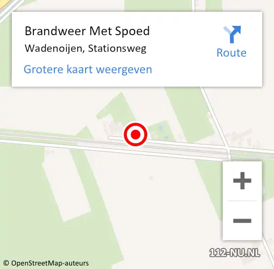 Locatie op kaart van de 112 melding: Brandweer Met Spoed Naar Wadenoijen, Stationsweg op 20 april 2015 17:17