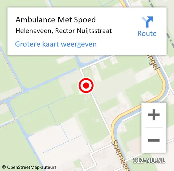 Locatie op kaart van de 112 melding: Ambulance Met Spoed Naar Helenaveen, Rector Nuijtsstraat op 21 april 2015 14:04