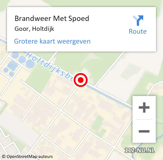 Locatie op kaart van de 112 melding: Brandweer Met Spoed Naar Goor, Holtdijk op 21 april 2015 17:26