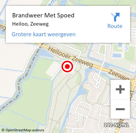 Locatie op kaart van de 112 melding: Brandweer Met Spoed Naar Heiloo, Zeeweg op 21 april 2015 21:07