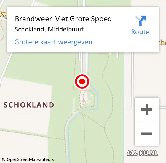 Locatie op kaart van de 112 melding: Brandweer Met Grote Spoed Naar Schokland, Middelbuurt op 22 april 2015 12:00