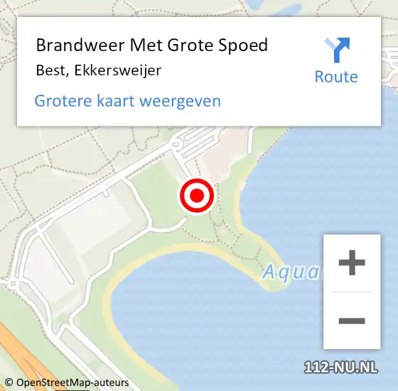 Locatie op kaart van de 112 melding: Brandweer Met Grote Spoed Naar Best, Ekkersweijer op 22 april 2015 19:11