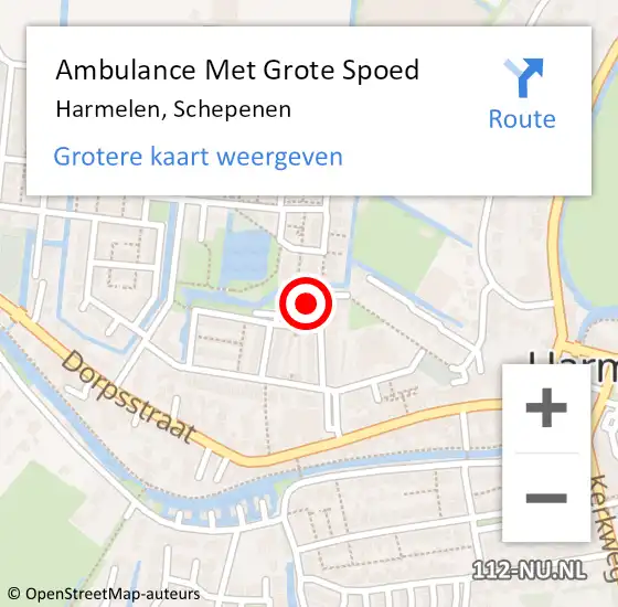 Locatie op kaart van de 112 melding: Ambulance Met Grote Spoed Naar Harmelen, Schepenen op 25 april 2015 17:23