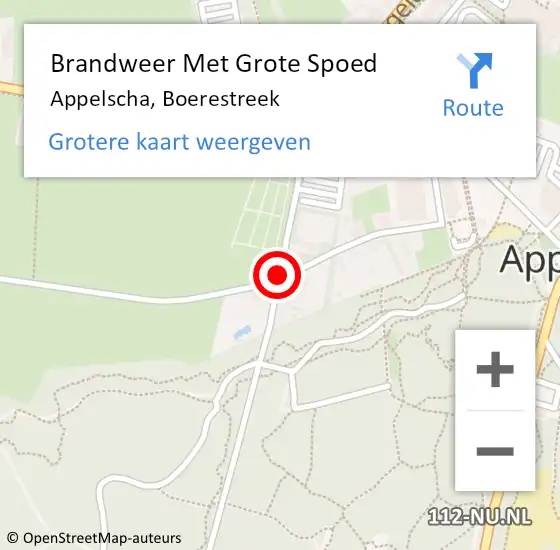 Locatie op kaart van de 112 melding: Brandweer Met Grote Spoed Naar Appelscha, Boerestreek op 25 april 2015 18:12