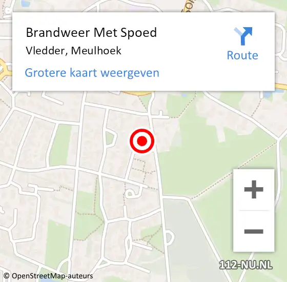 Locatie op kaart van de 112 melding: Brandweer Met Spoed Naar Vledder, Meulhoek op 27 april 2015 13:59