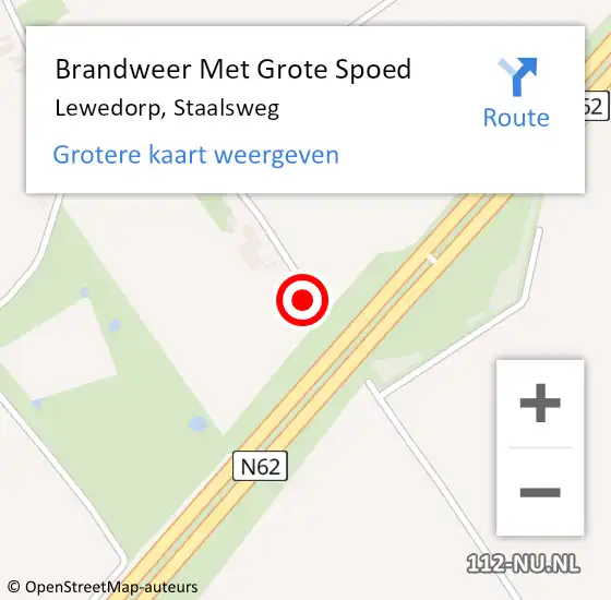 Locatie op kaart van de 112 melding: Brandweer Met Grote Spoed Naar Lewedorp, Staalsweg op 11 september 2013 23:57