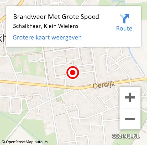 Locatie op kaart van de 112 melding: Brandweer Met Grote Spoed Naar Schalkhaar, Klein Wielens op 27 april 2015 18:36