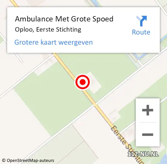 Locatie op kaart van de 112 melding: Ambulance Met Grote Spoed Naar Oploo, Eerste Stichting op 28 april 2015 05:50