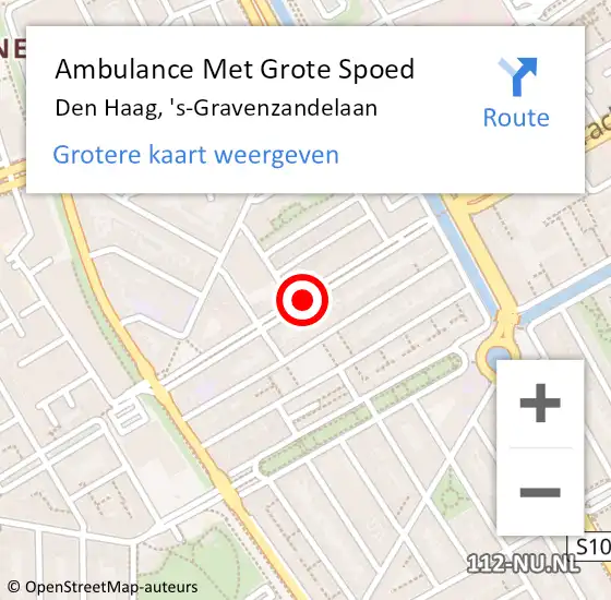 Locatie op kaart van de 112 melding: Ambulance Met Grote Spoed Naar 's-Gravenzande, Laan op 12 september 2013 00:13