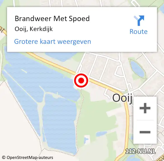 Locatie op kaart van de 112 melding: Brandweer Met Spoed Naar Ooij, Kerkdijk op 28 april 2015 11:45